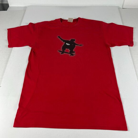 VTG Mossimo Skateboarding Shirt Fits Medium Red Faded Short Sleeve USA Tag L - Picture 1 of 11